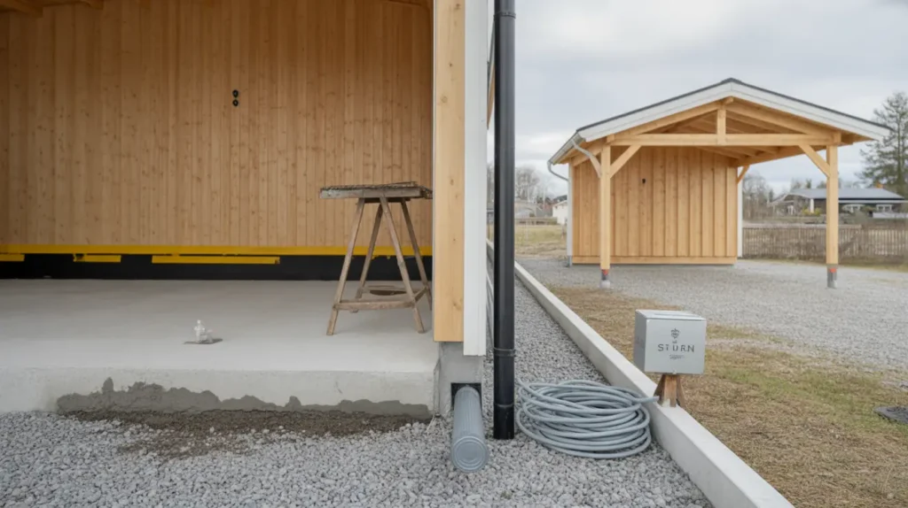 bygga garage eller carport bygglov grund stomme eldragning och kostnad
