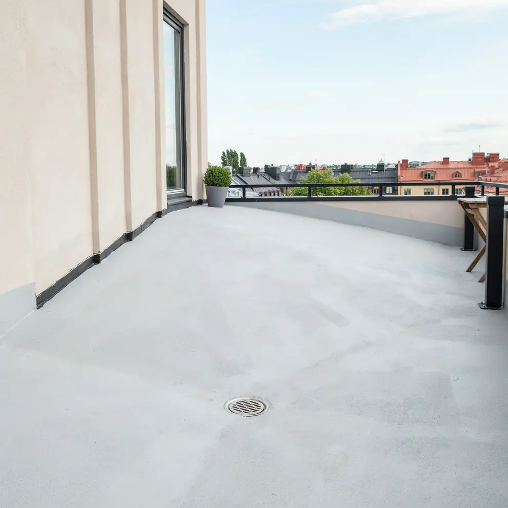 renovera lackage pa takterrass balkong nacka saltsjobaden saltsjo boo stockholm
