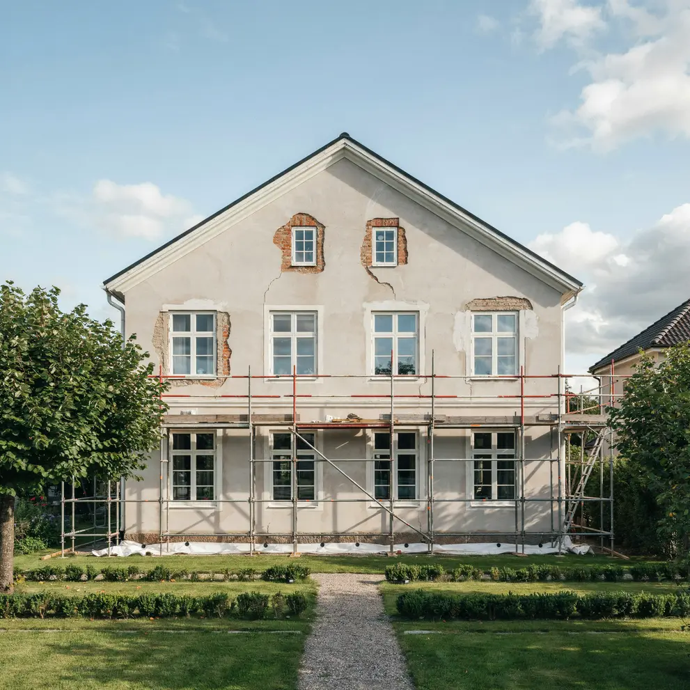 renovera putsad fasad i nacka stockholm
